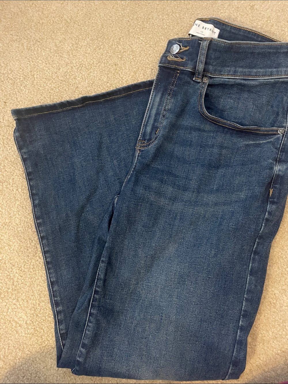 Flared Leg Women’s Jeans in Dark Blue by Lane Bryant size-12S